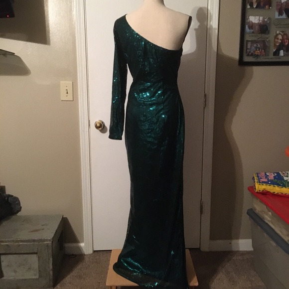 🎈FLASH SALE 🎈One Shoulder Front Slit Gown - Picture 7 of 8